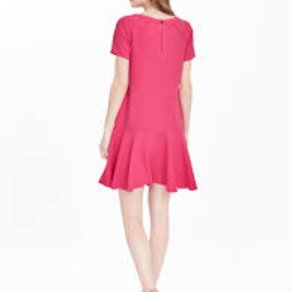 Banana Republic Flounce Dress Kismet Pink Size 4P - Picture 14 of 14